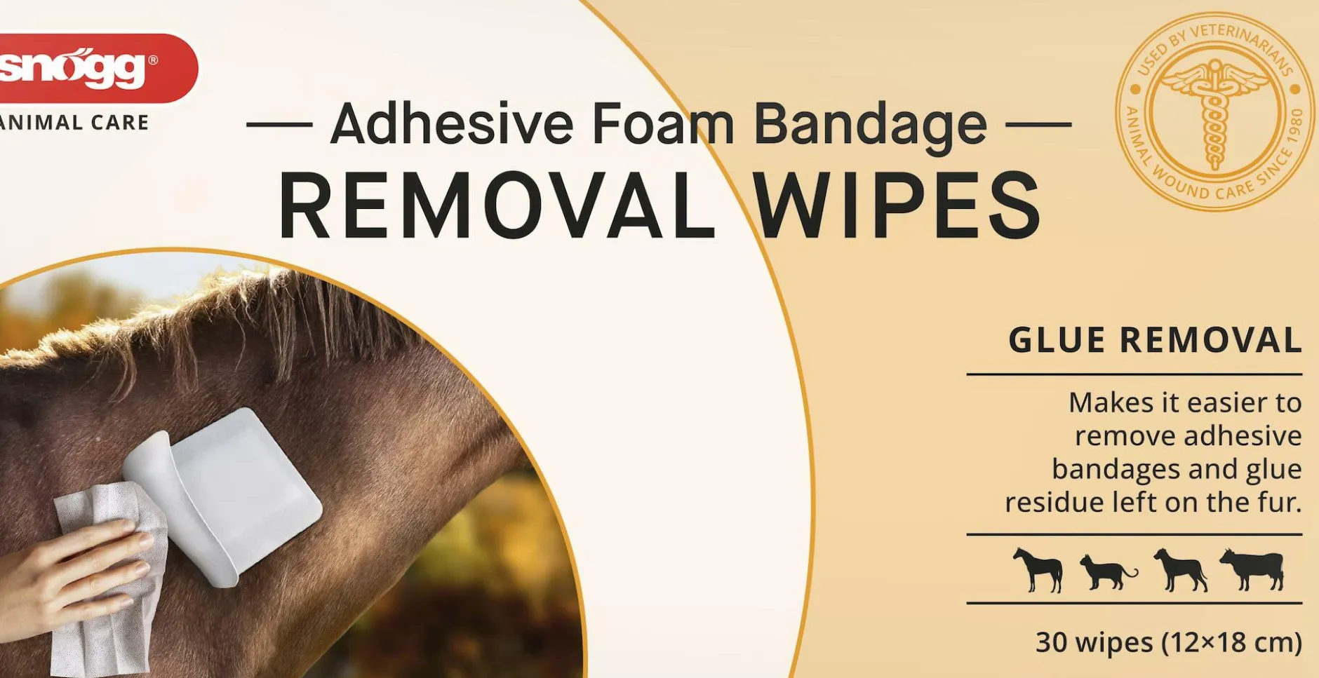Snögg Animal Care Adhesive Removal Wipes 30 st