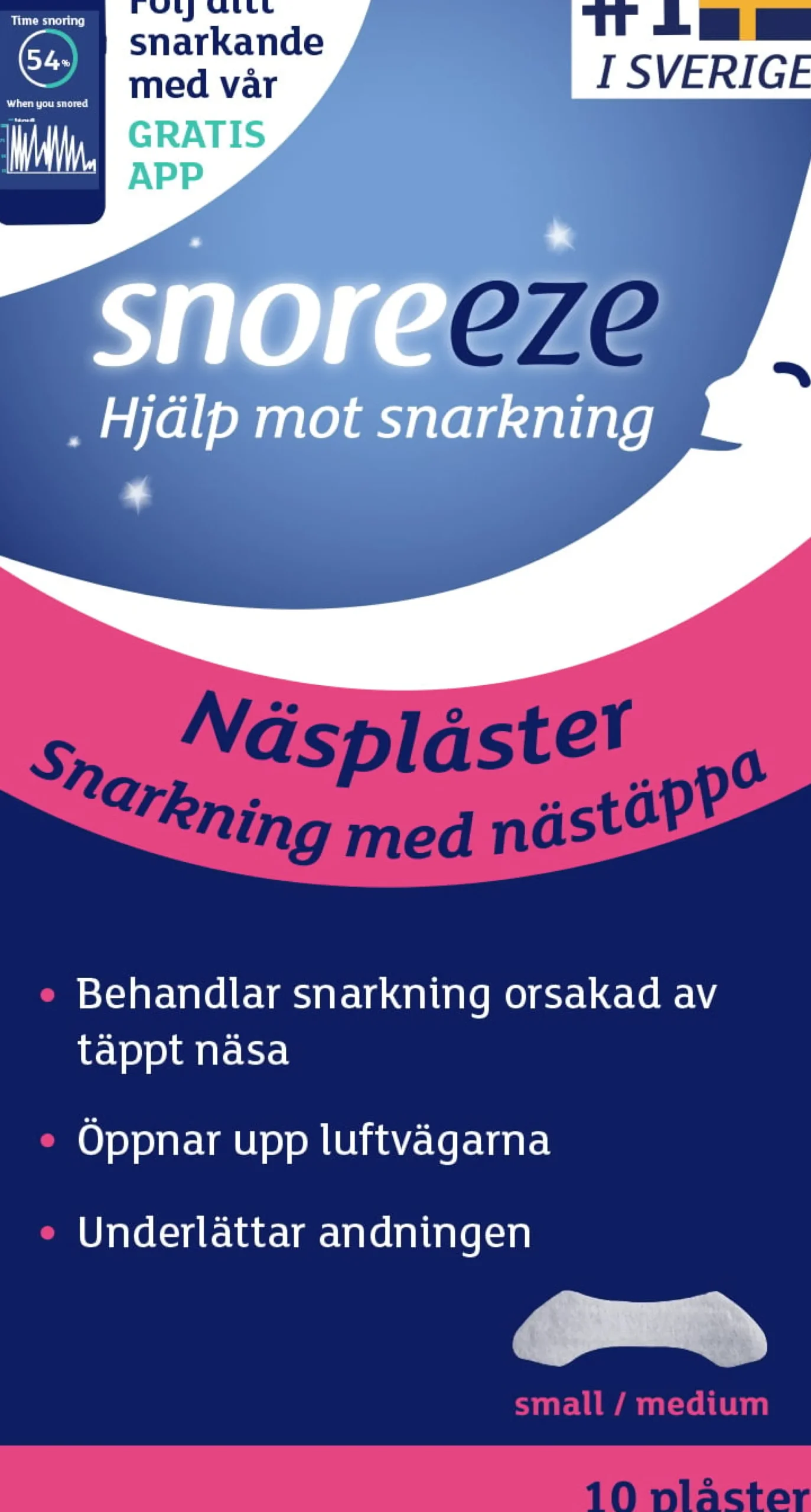 Snoreeze Näsplåster small/medium