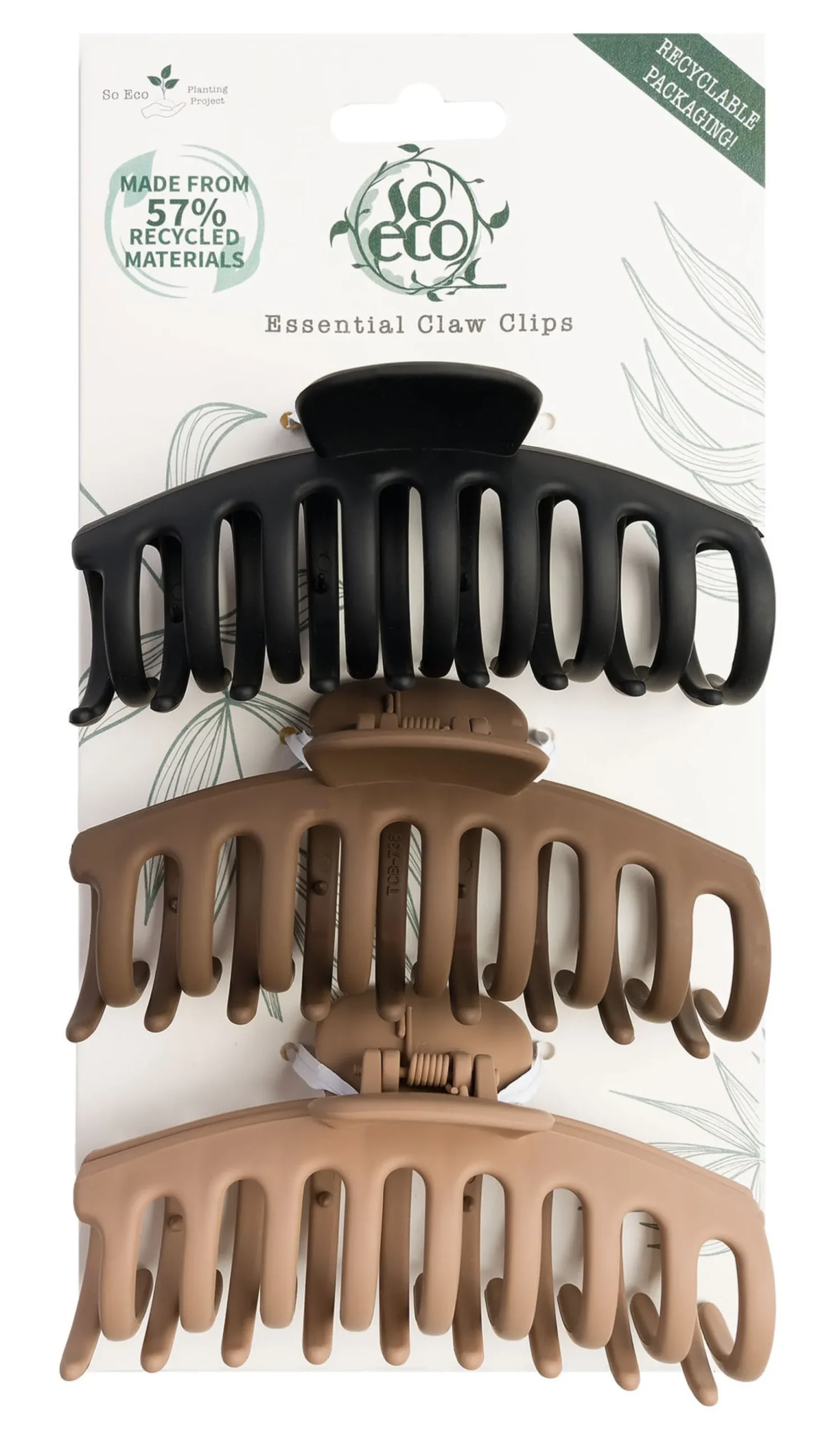 So Eco Essential Claw Clips 3 st