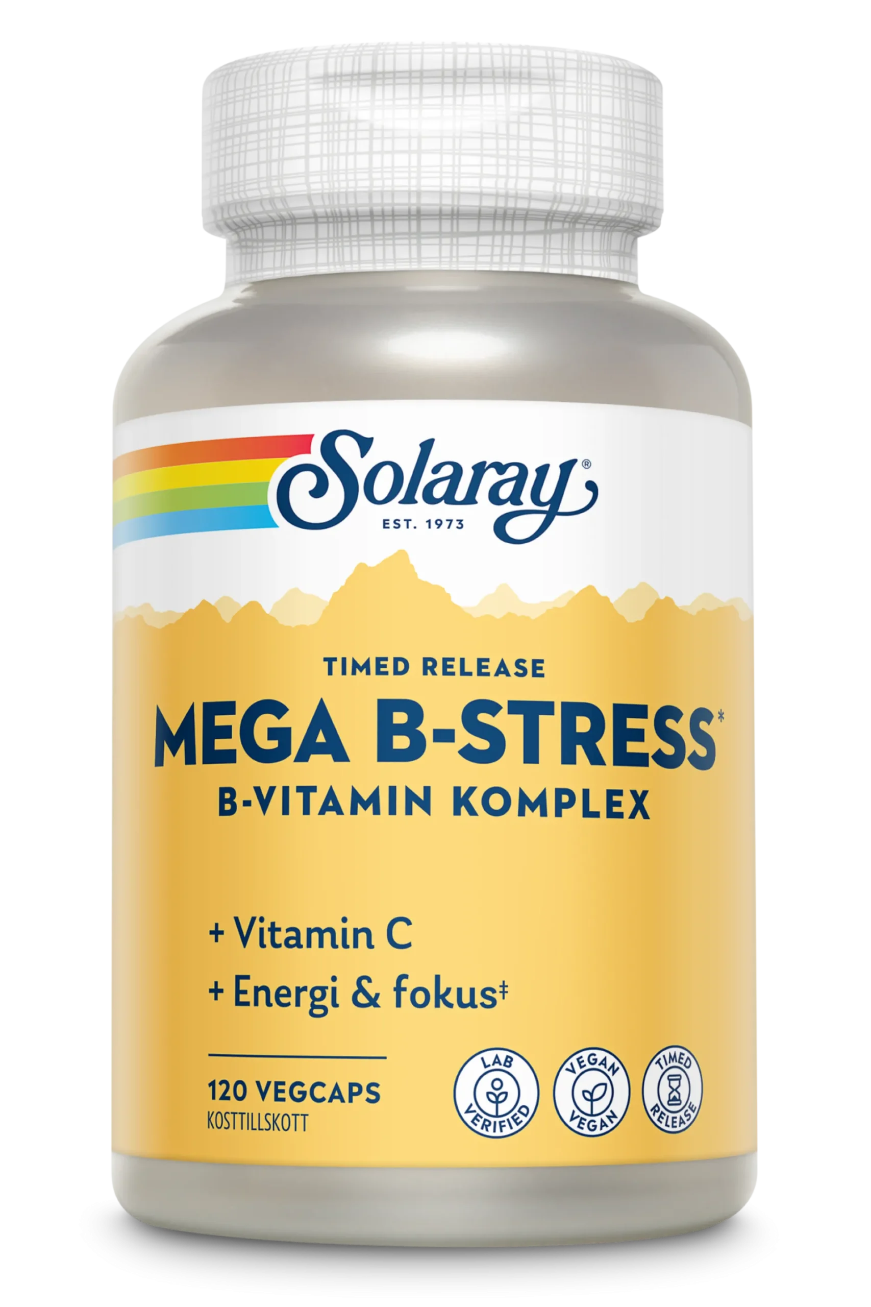Solaray Mega B-Stress 120 kapslar