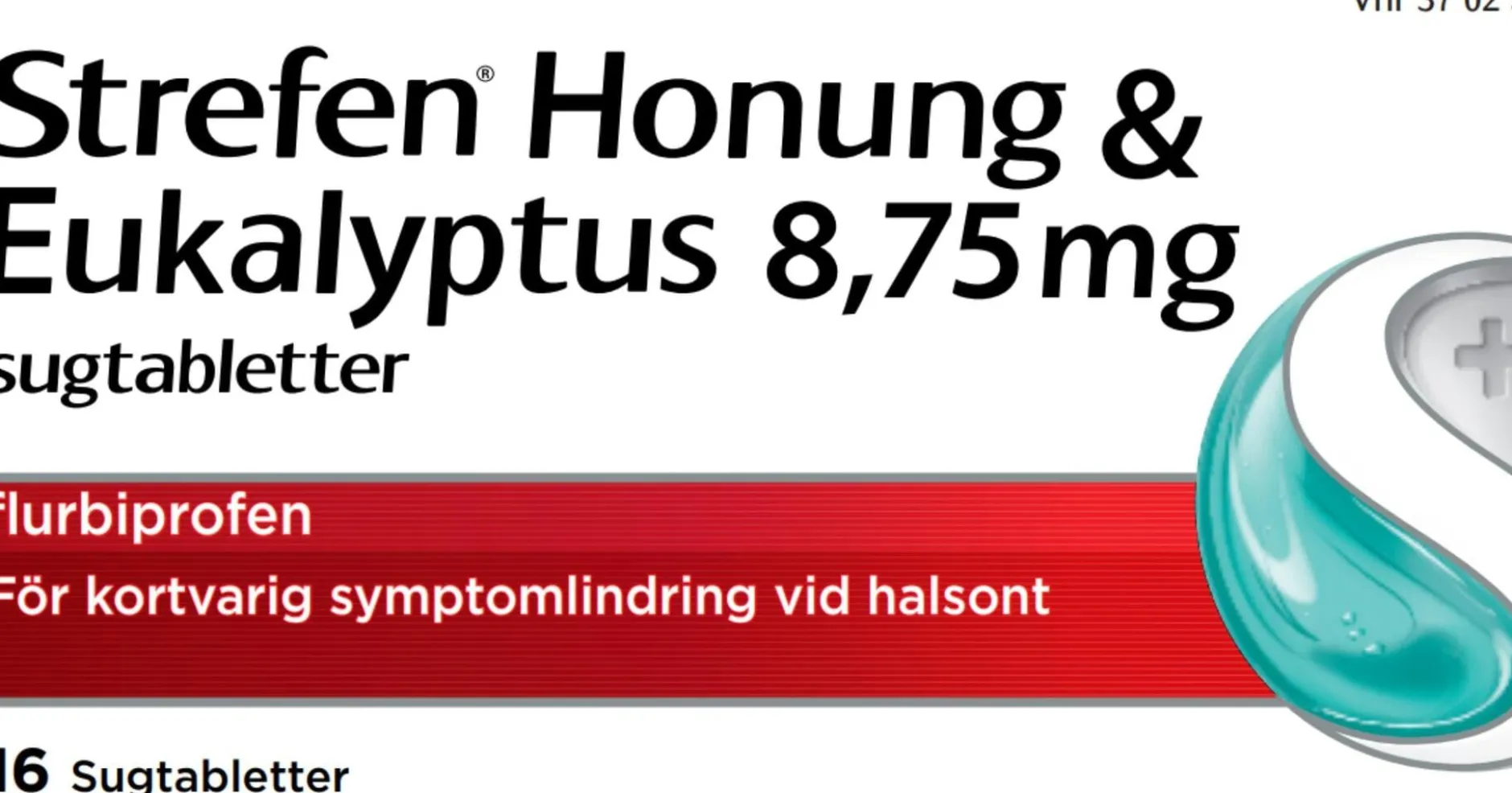 Strefen Honung & Eukalyptus Sugtabletter 8,75 mg 16 st