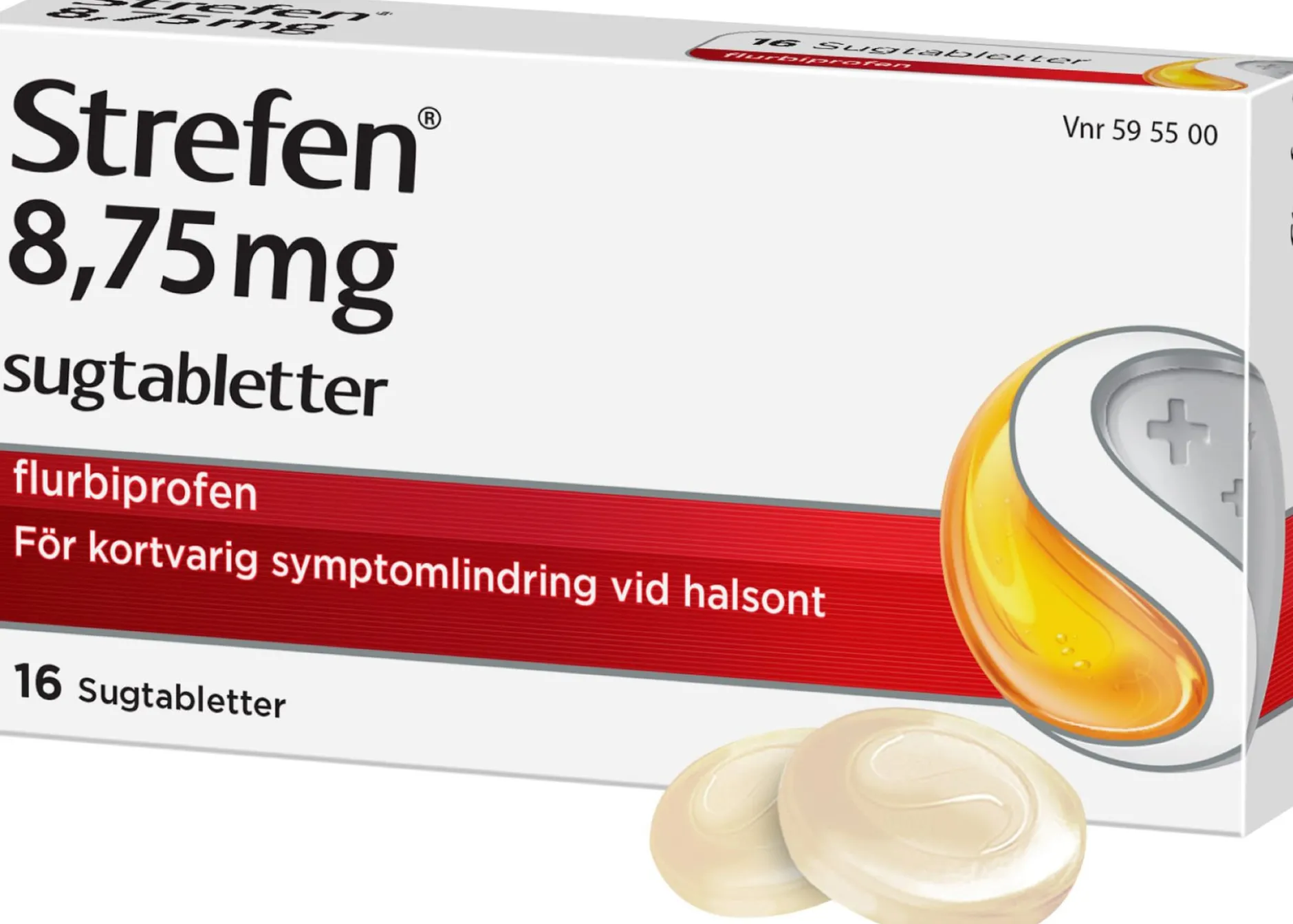 Strefen 8,75 mg flurbiprofen 16 sugtabletter