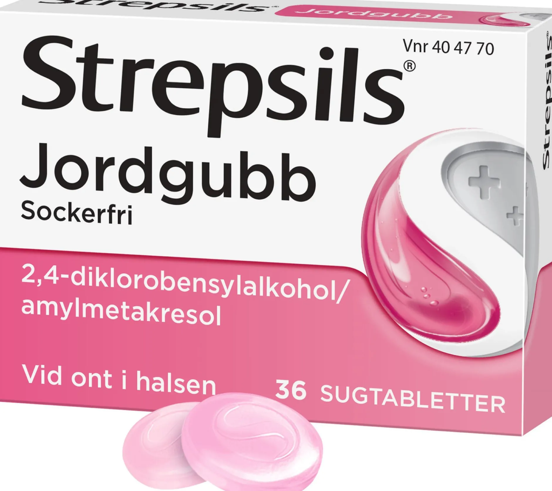 Strepsils Jordgubb 36 sugtabletter