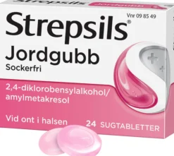 Strepsils Jordgubb 24 sugtabletter