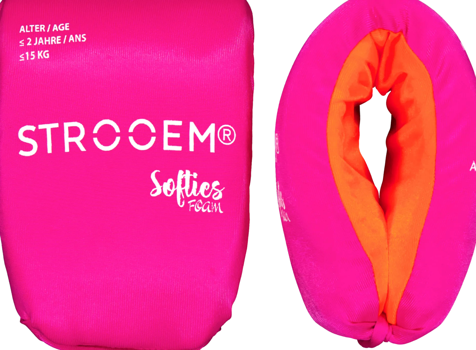 Strooem Softies Foam Swim Armbands Pink/Orange 0-2 år upp till 15 kg