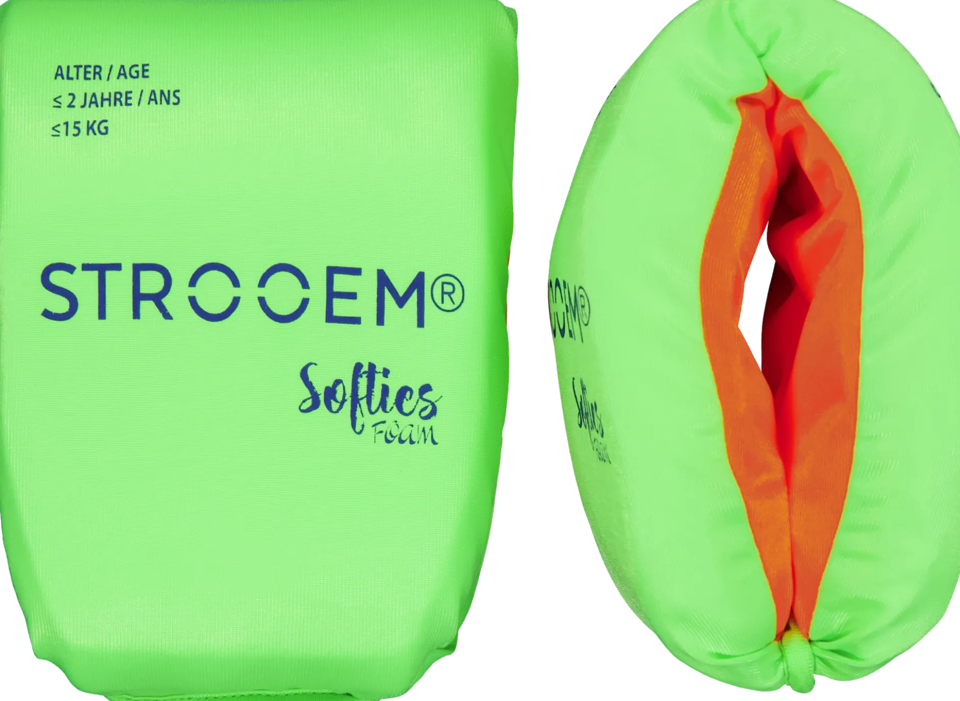 Strooem Softies Foam Swim Armbands Lime/Orange 0-2 år upp till 15 kg