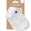Stuckies Sneaker Socks White 22/24 Anti-Slip