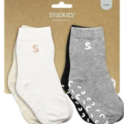Stuckies Strumpor i bomull Classic 22/24 Anti-Slip 4-pack