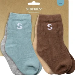 Stuckies Strumpor i bomull River 10/15 Utan Anti-Slip 4-pack