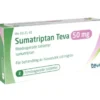 Sumatriptan Teva 50mg 2 tabletter