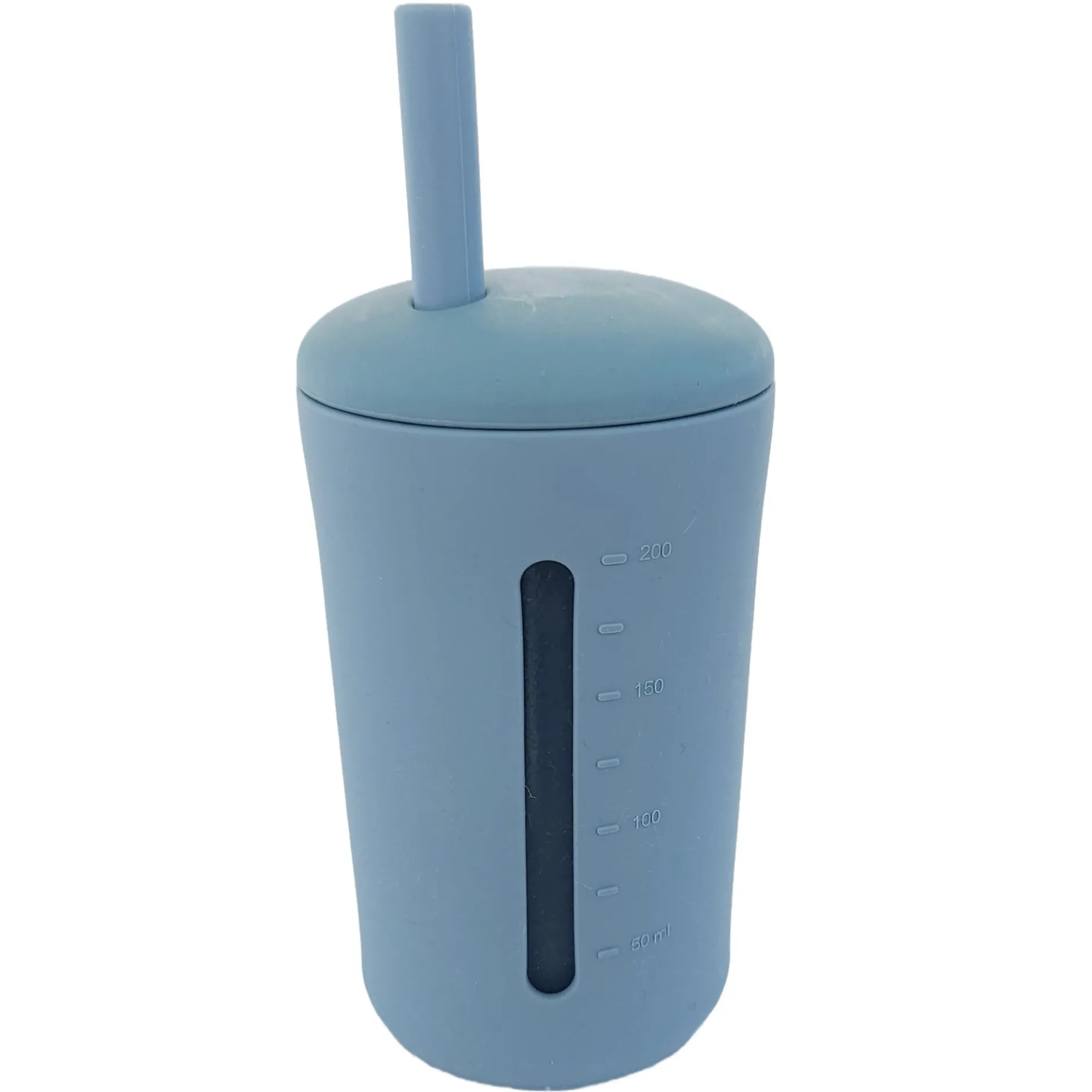Summerville Mugg med Sugrör Silikon Stone Blue 200 ml