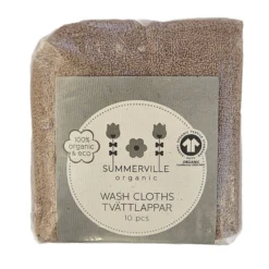 Summerville Tvättlappar Warm taupe GOTS 10-pack