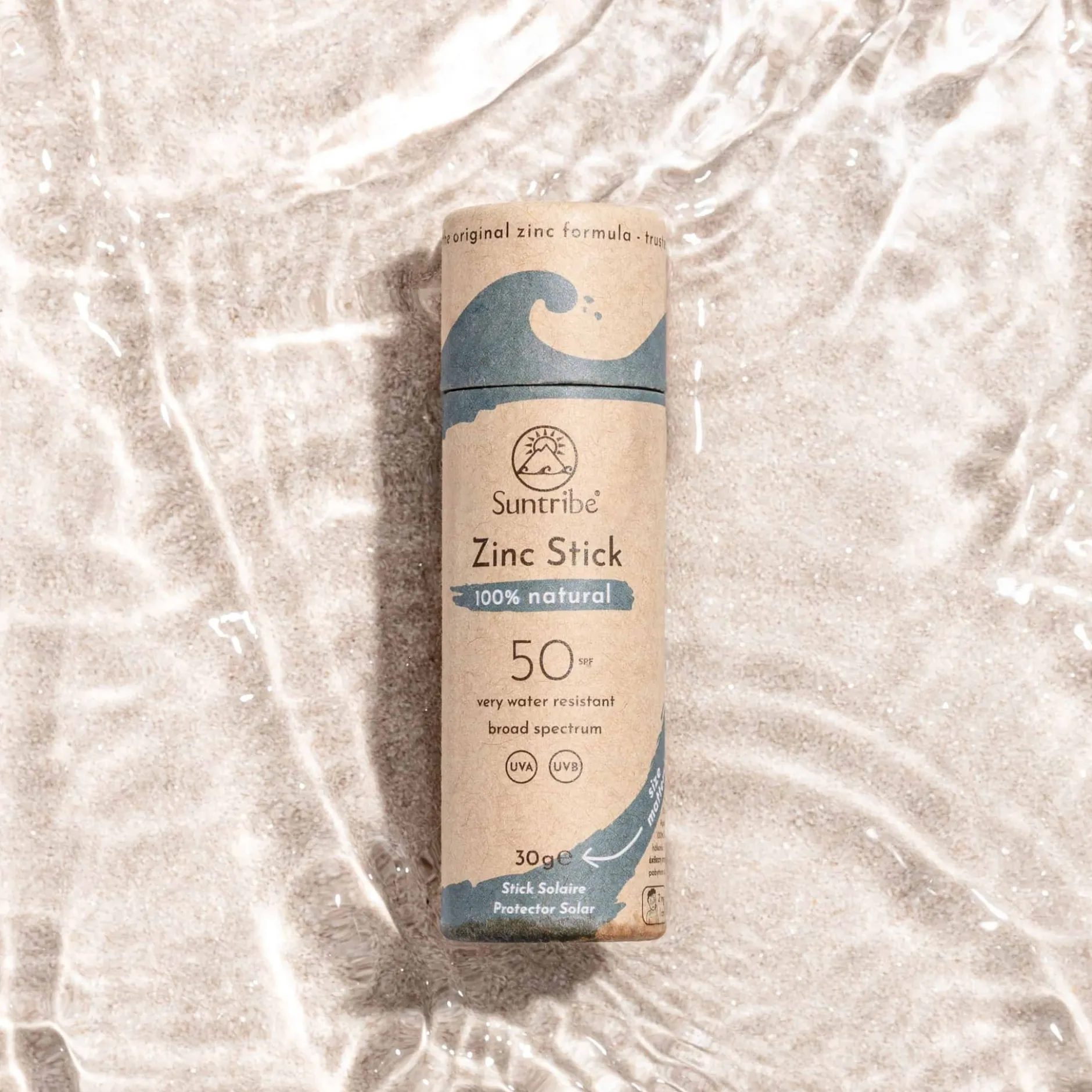 Suntribe All Natural Sport Zinc Stick SPF50 Ocean Blue 30g