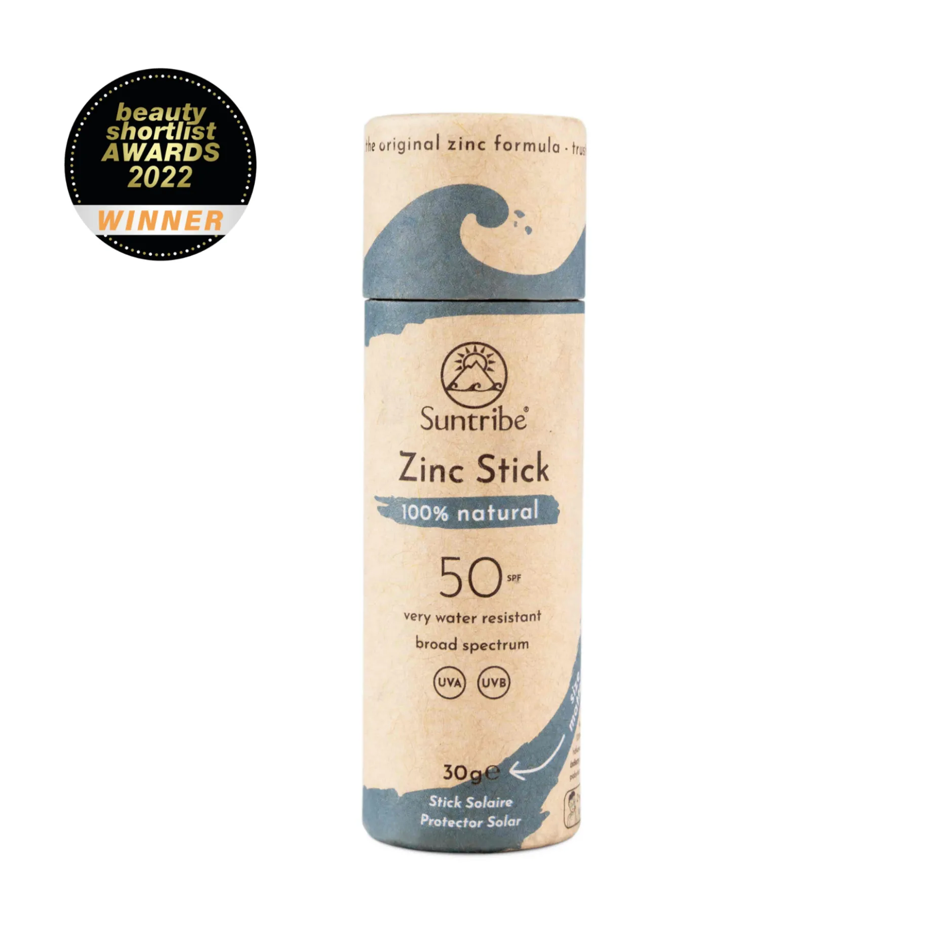 Suntribe All Natural Sport Zinc Stick SPF50 Ocean Blue 30g