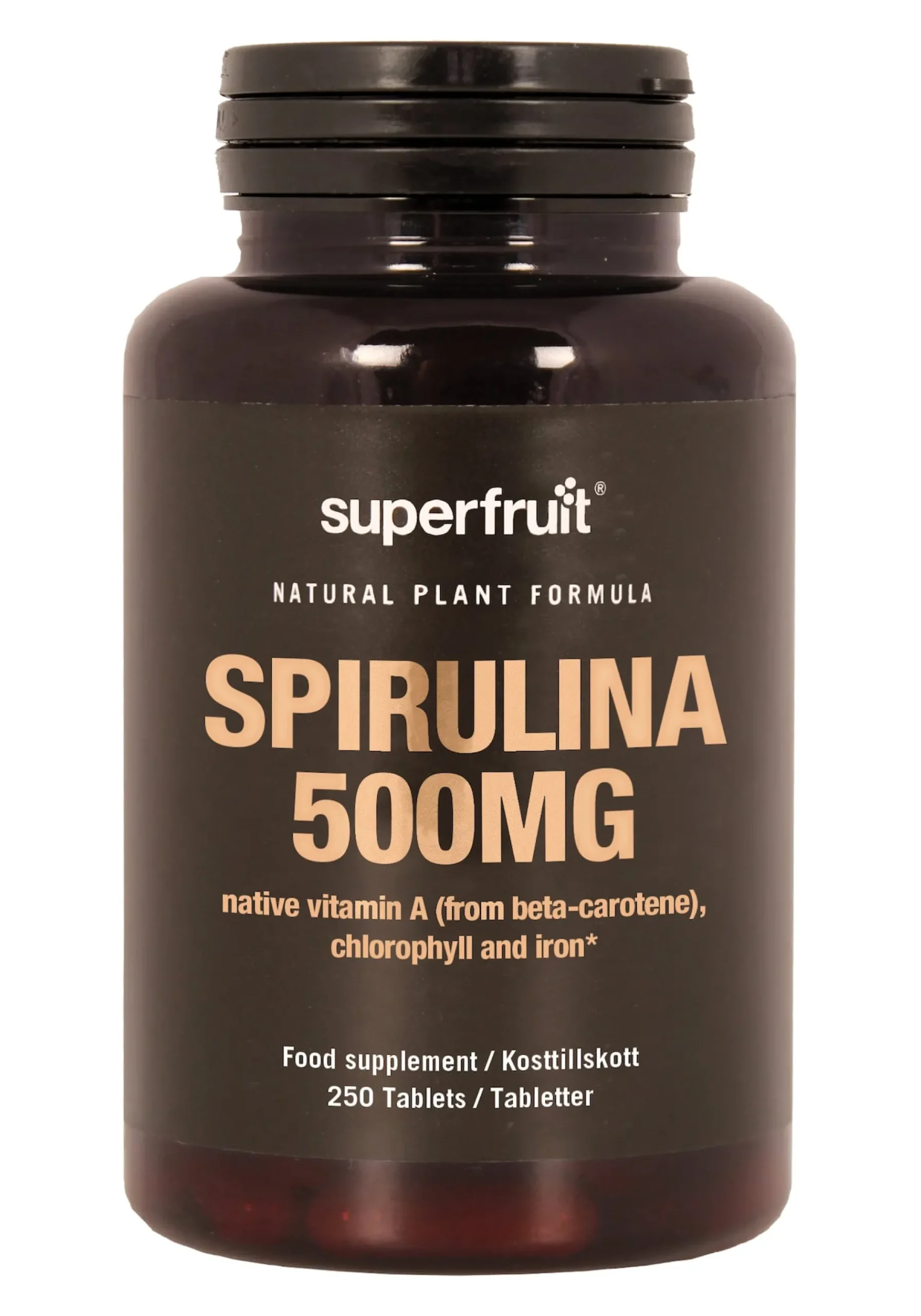 Superfruit Spirulina 500 mg 250 tabletter