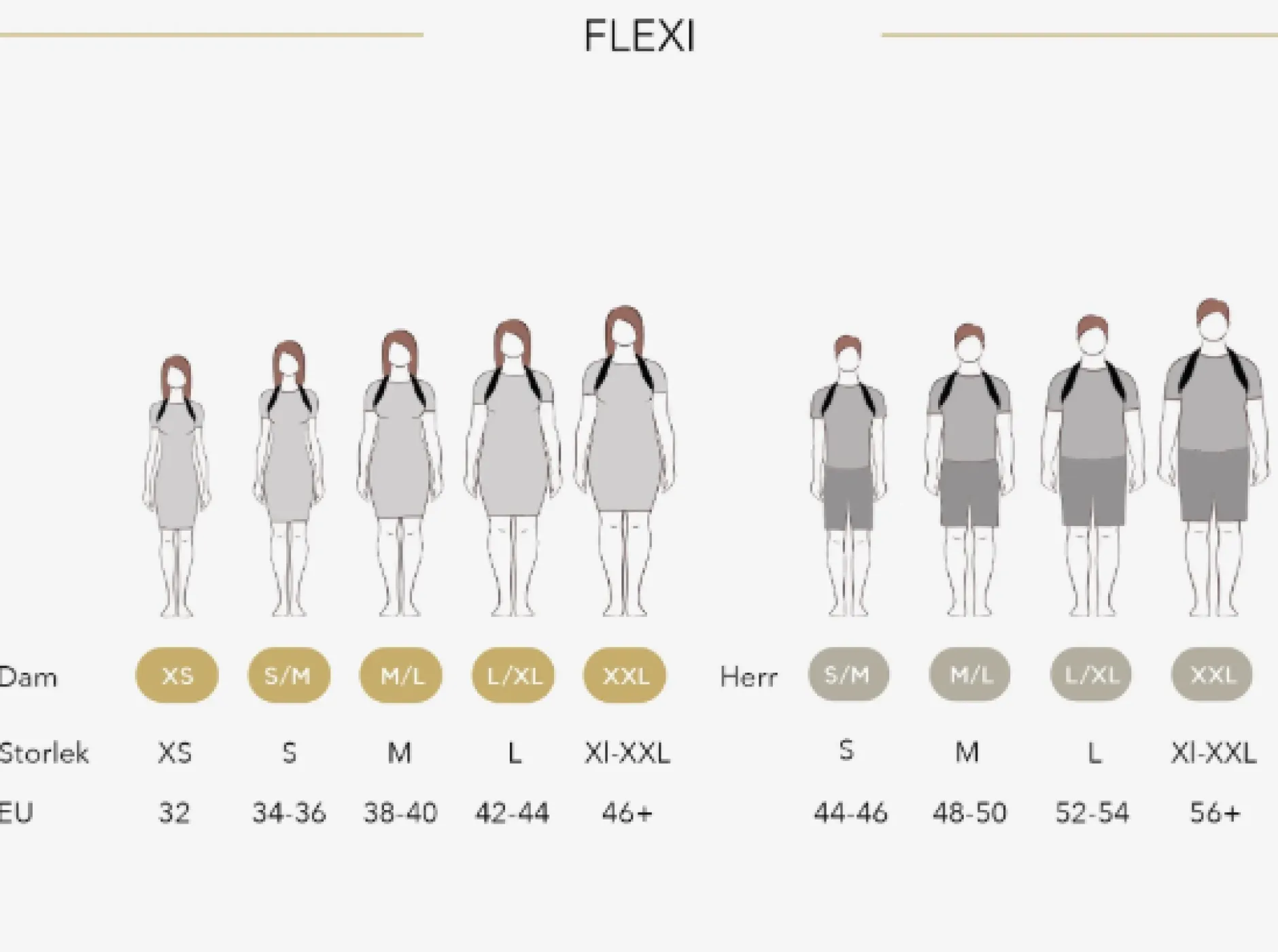 Swedish Posture Flexi Hållningsband Svart L-XL