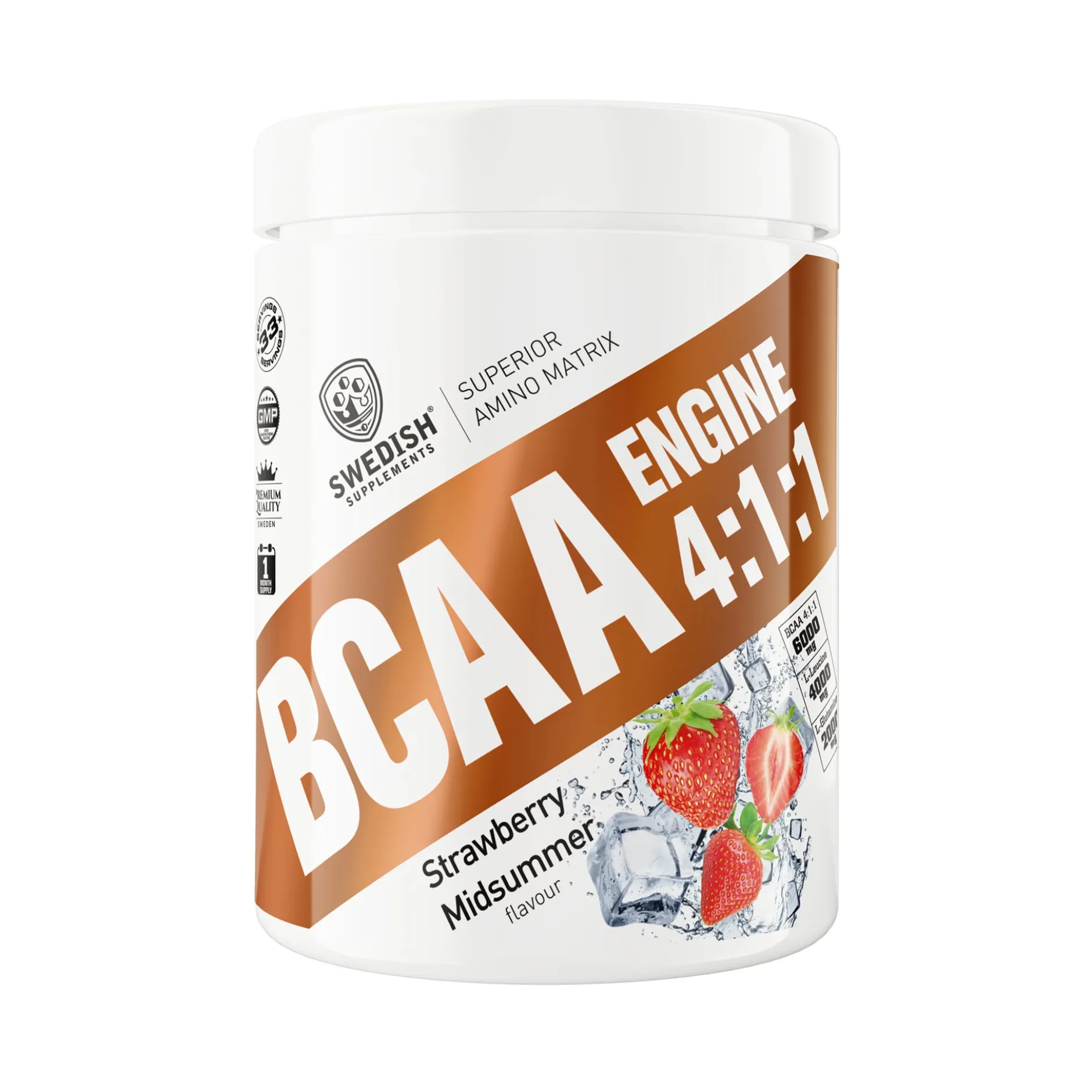 Swedish Supplements BCAA Engine Strawberry Midsummer 400 g