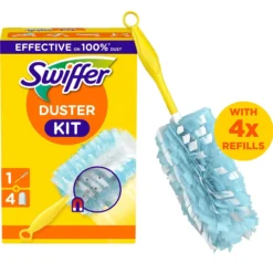 Swiffer Duster Starter Kit handtag + 4 refiller fångar 3x mer damm och hår