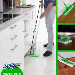 Swiffer Sweeper Startkit 1 mopp, 8 torra rengöringsdukar & 3 fuktiga golvdukar