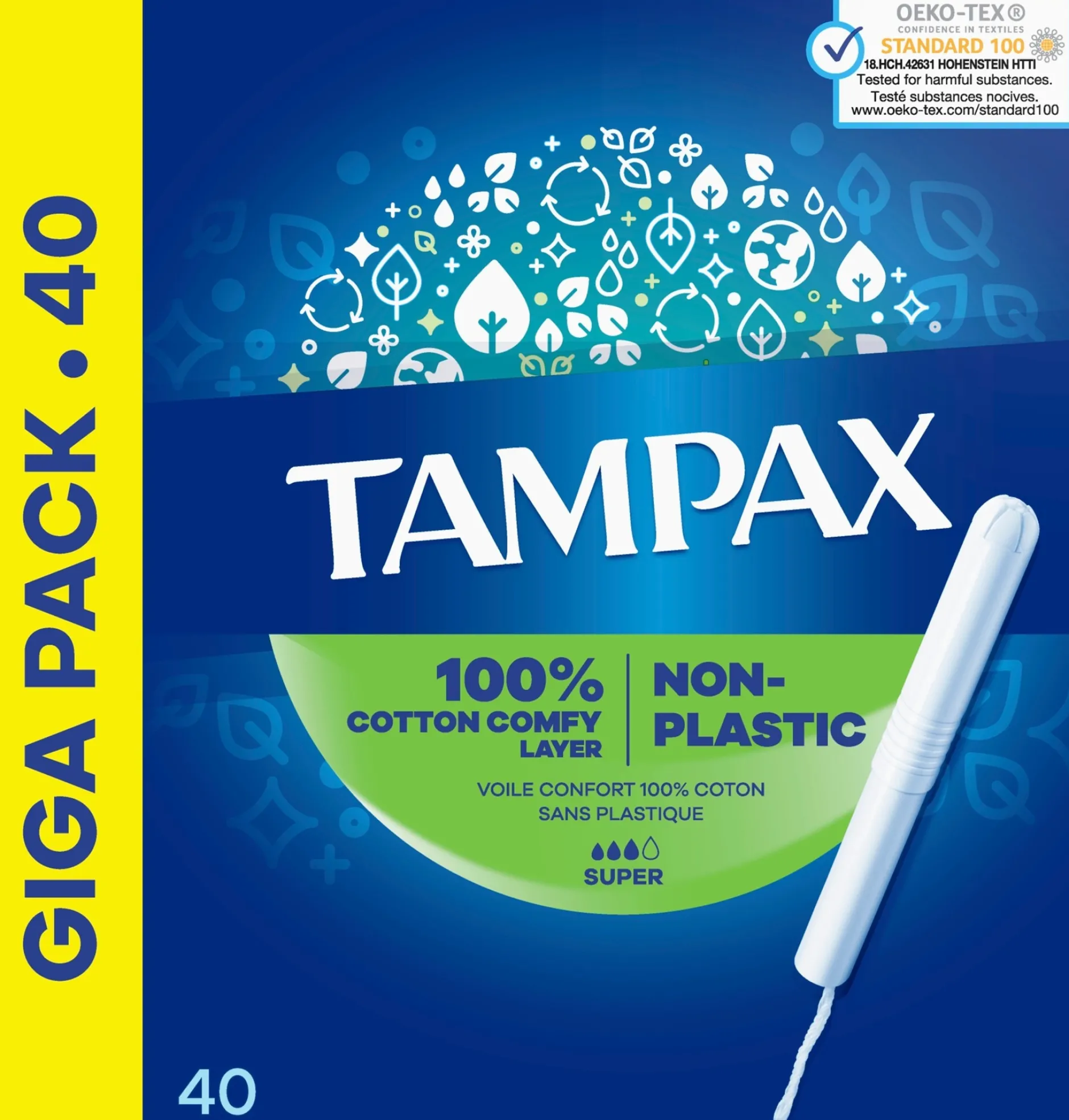 Tampax Super Tamponger med pappersapplikator 40 st