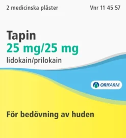 Tapin Medicinskt Plåster 25mg/25mg - 2 st