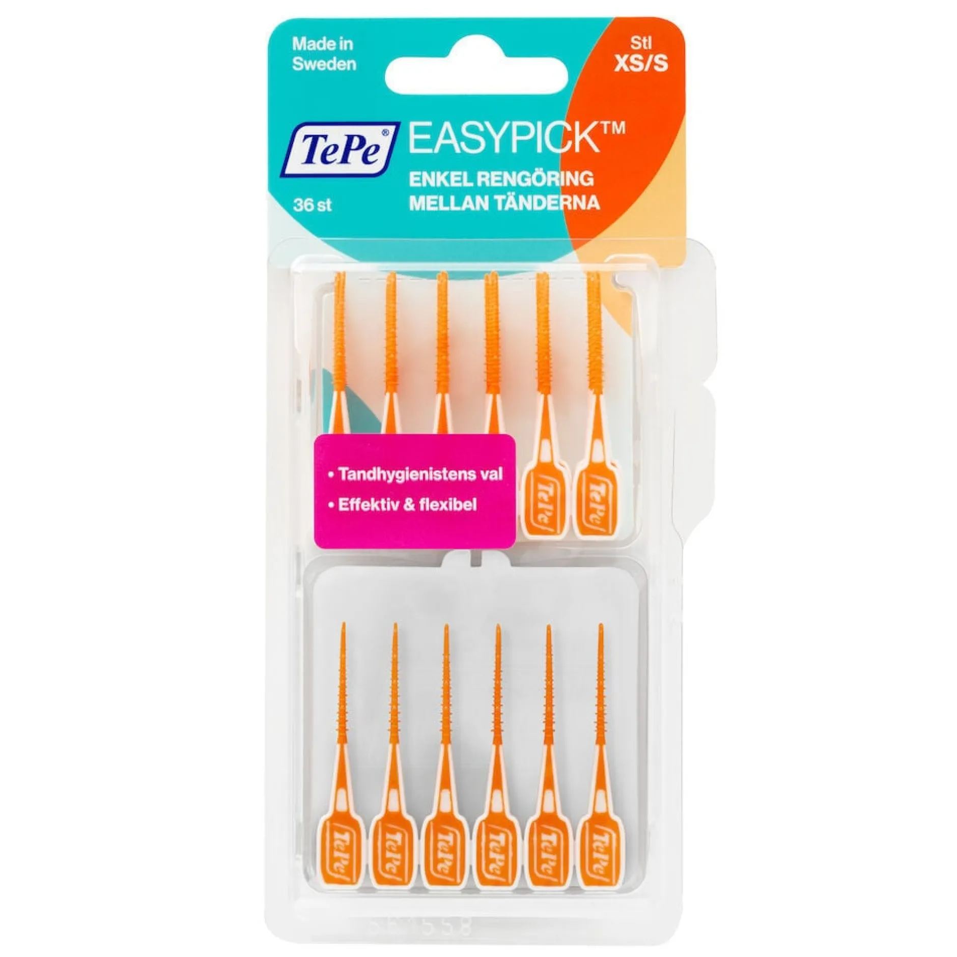 TePe EasyPick XS/S Tandpetare Orange 36-pack