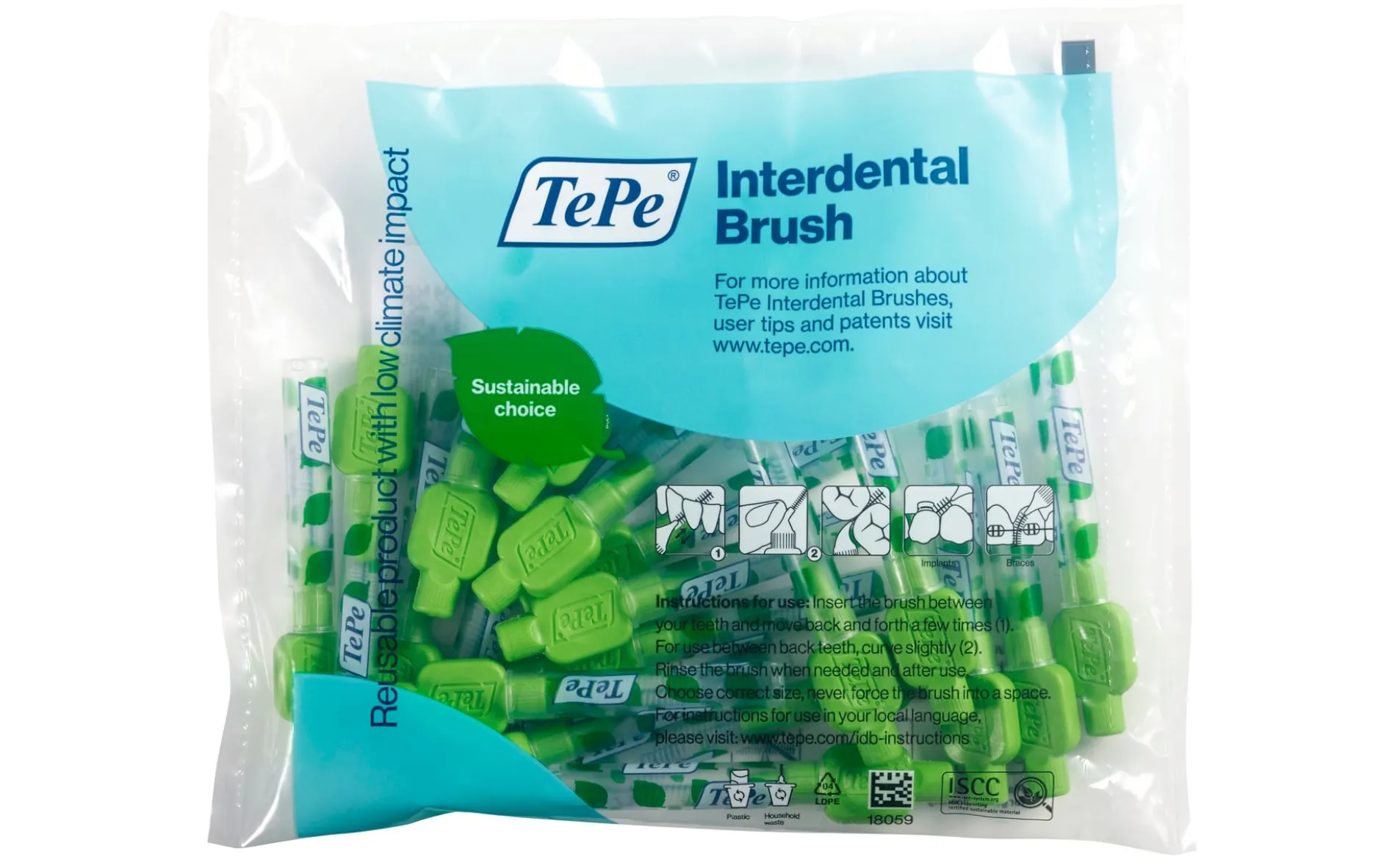 TePe Mellanrumsborste Grön 0,8 mm 20-pack
