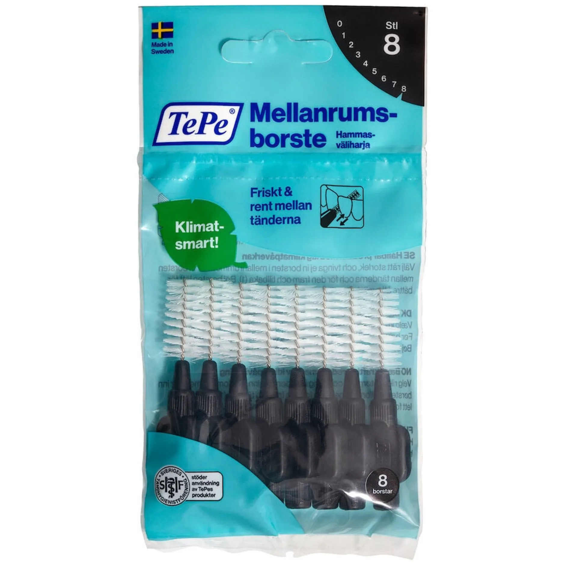 TePe Mellanrumsborste Original 1,5mm Svart 8-pack