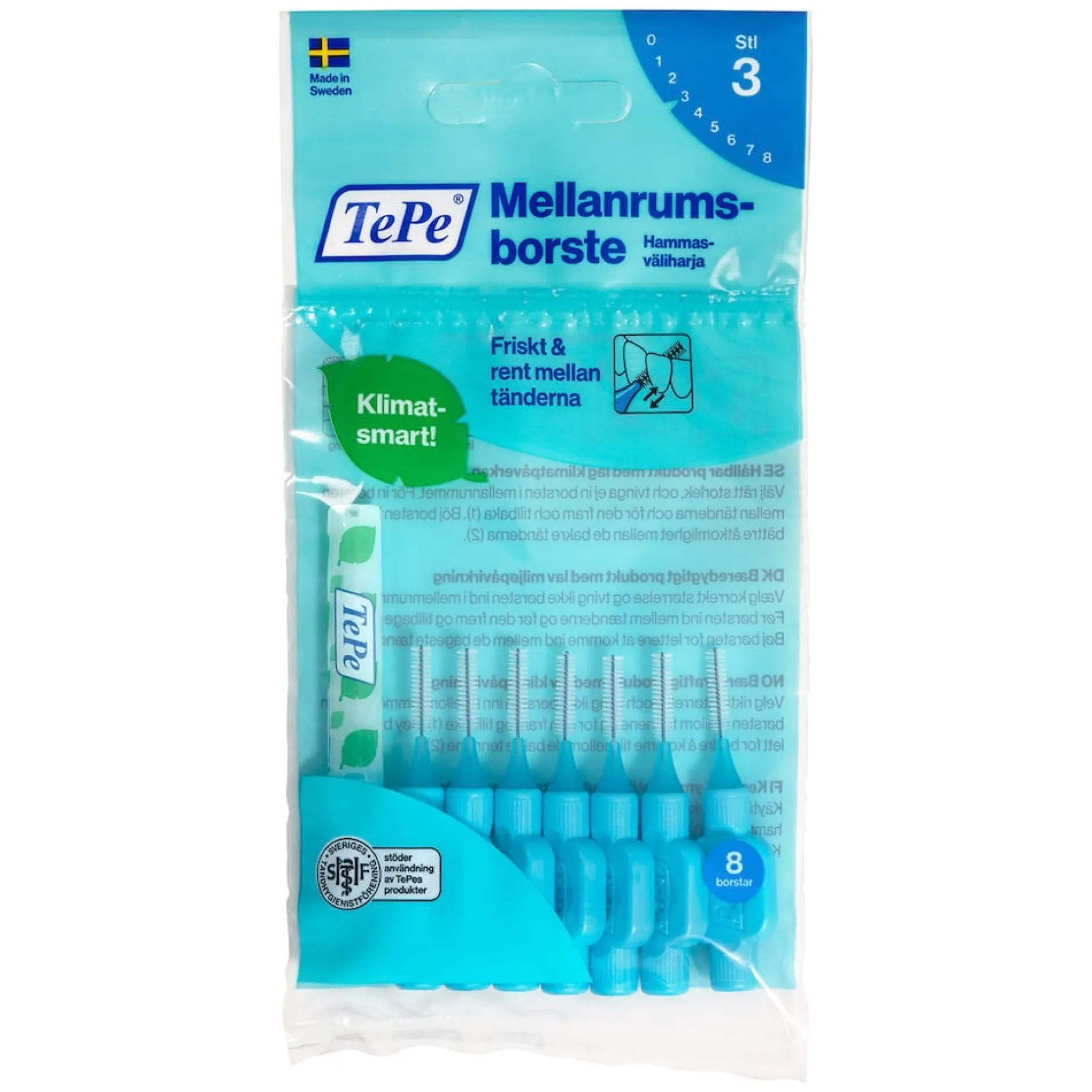 TePe Mellanrumsborste Original 0,6mm Blå 8-pack