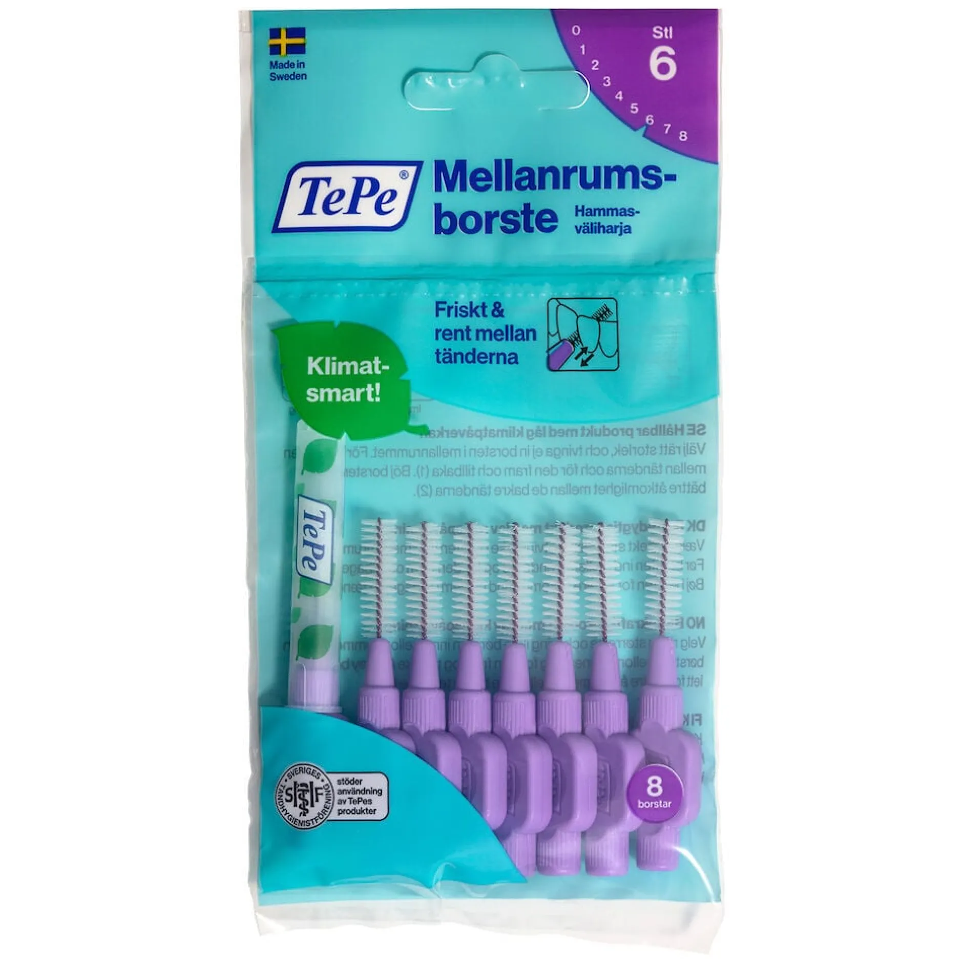 TePe Mellanrumsborste Original 1,1mm Lila 8-pack