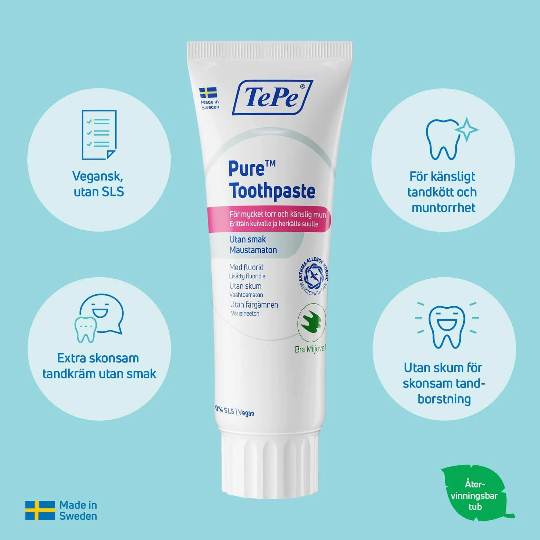 Tepe Pure Toothpaste Utan Smak 75 ml
