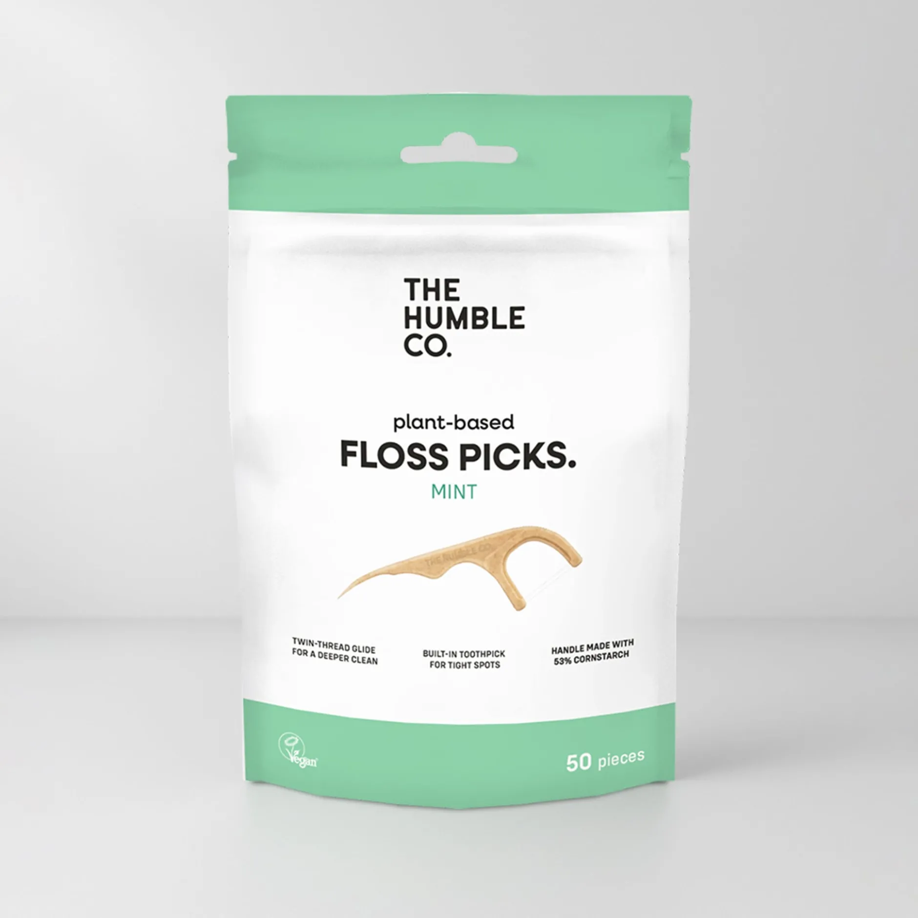 The Humble Co. Floss Picks Original Tandtrådsbyglar Mint 50 st