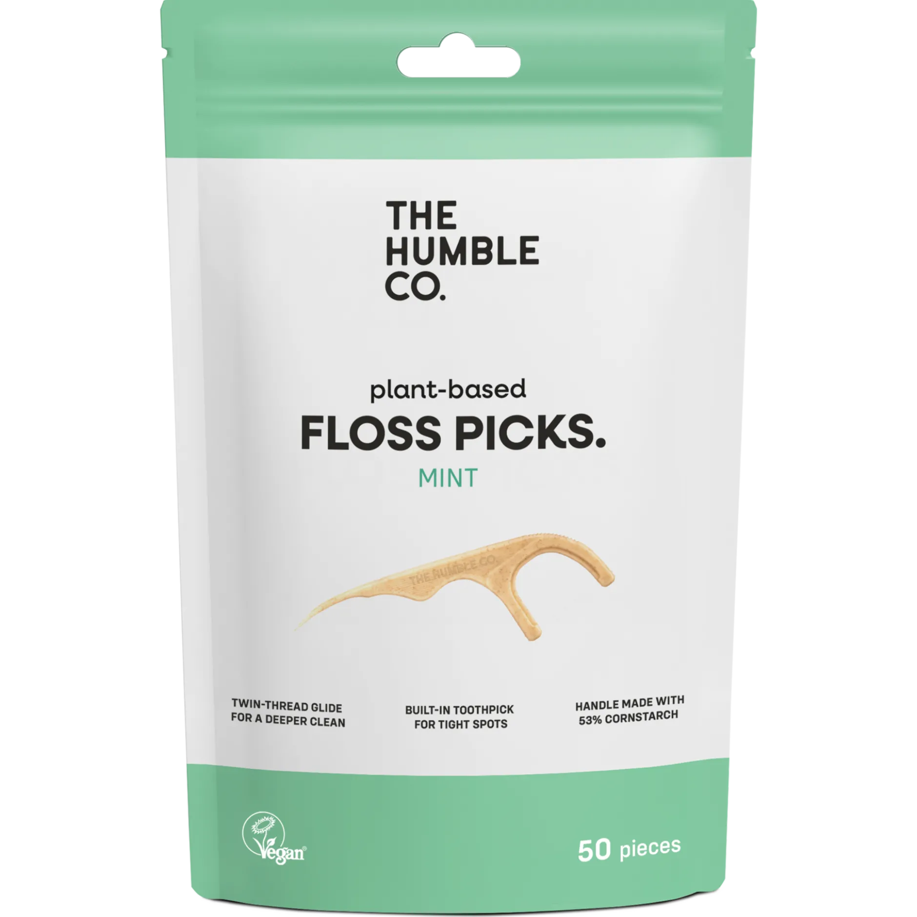 The Humble Co. Floss Picks Original Tandtrådsbyglar Mint 50 st
