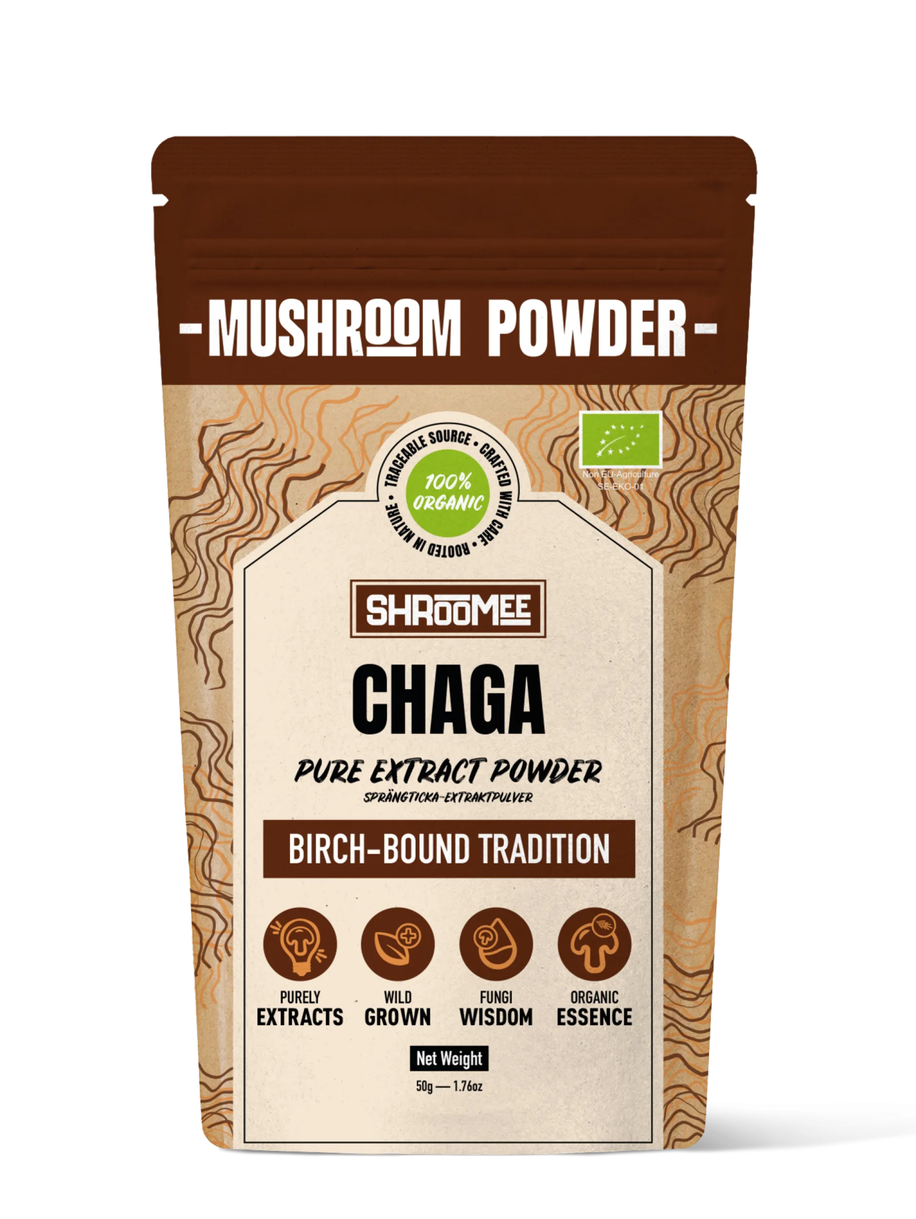 The Organic Labs Chaga-extraktpulver Inonotus obliquus 50 g