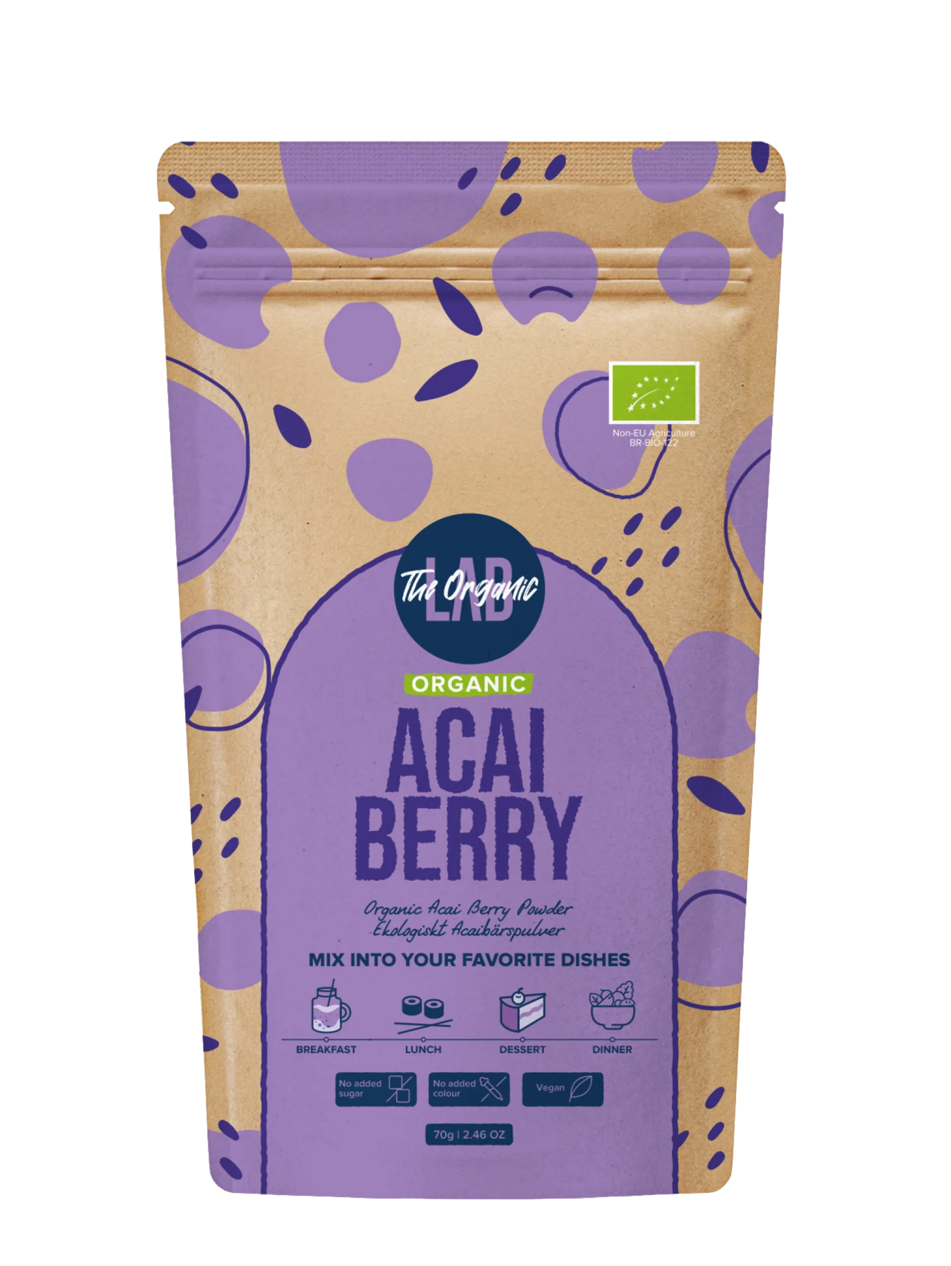 The Organic Labs Organic Acai Pulver 70g
