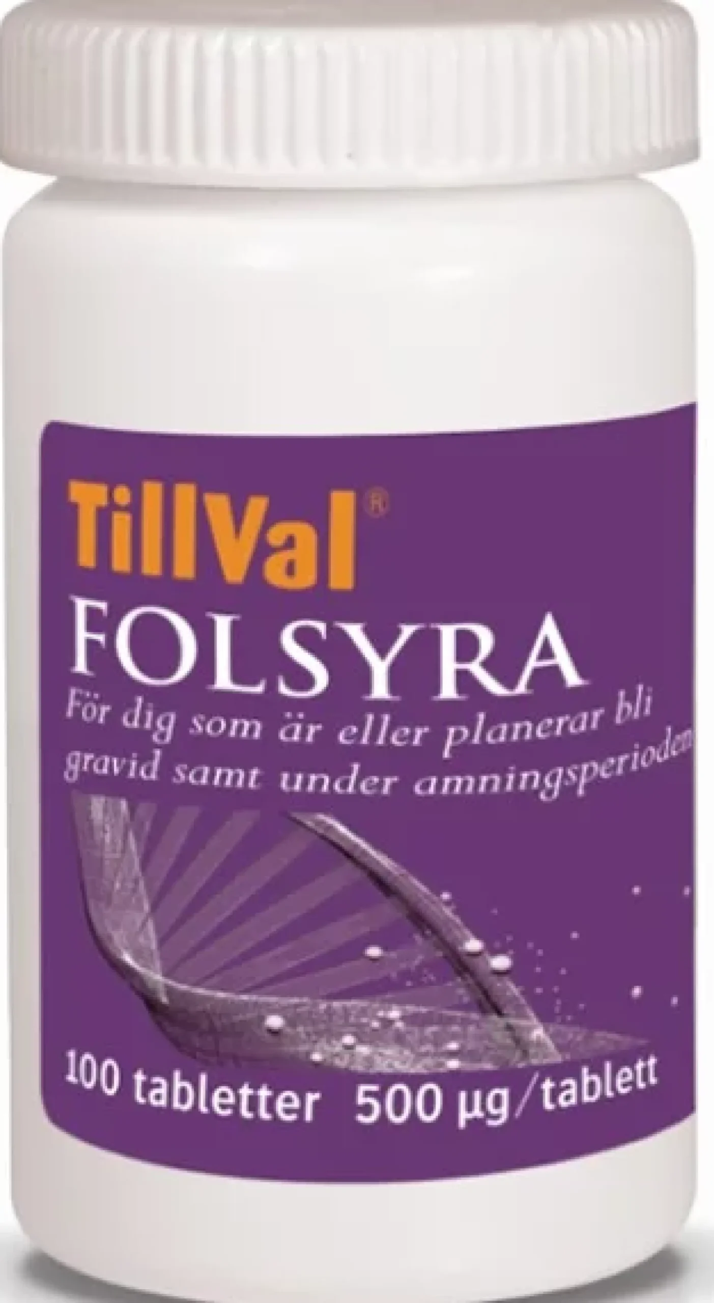 Tillval Folsyra Kosttillskott Gravid 100 tabletter