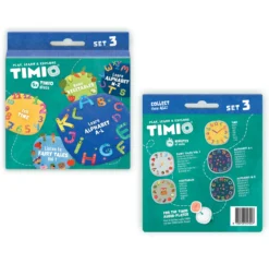 TIMIO Skivset 3 – Sagor, Klockan, Grönsaker, Alfabet A–L och Alfabet M–Z