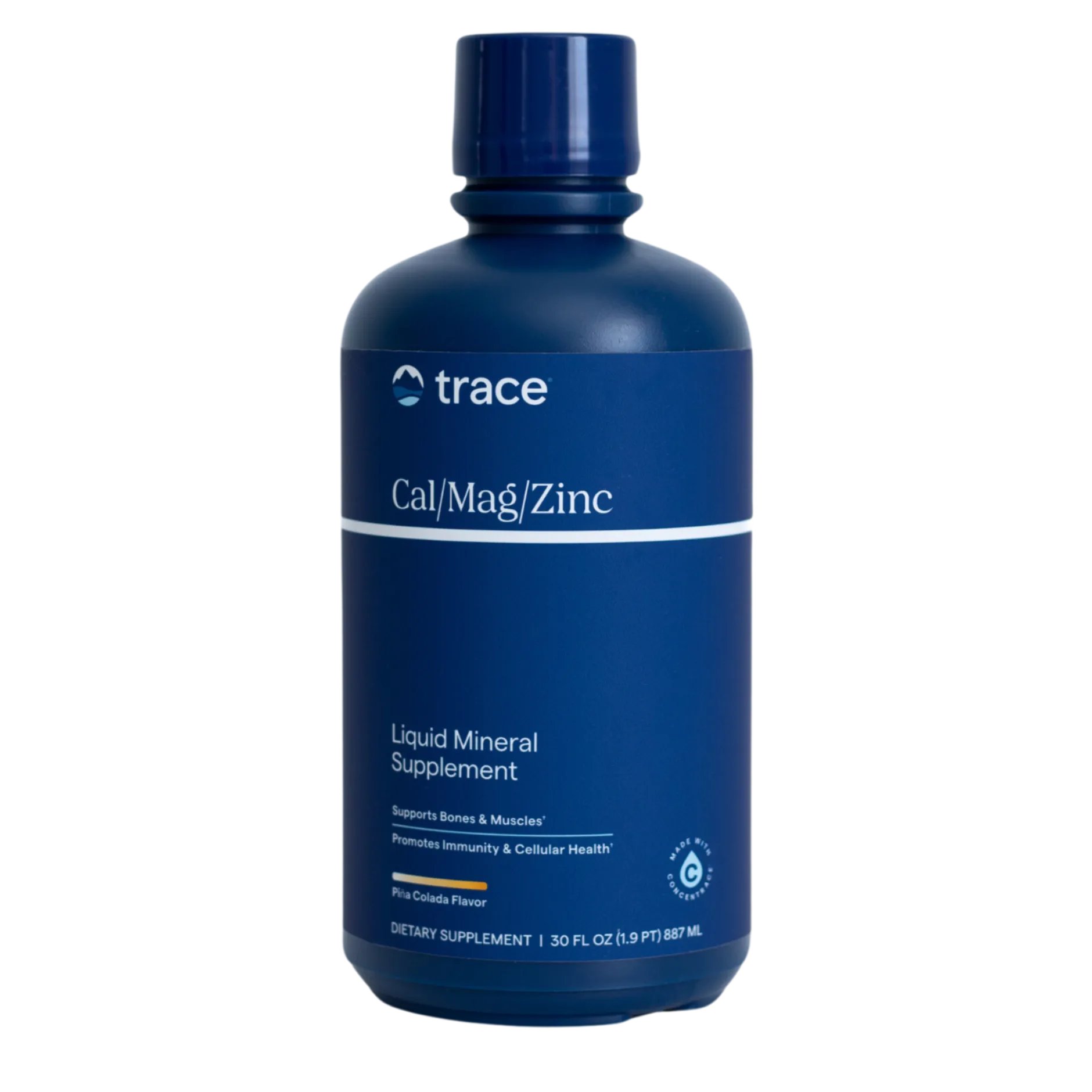 Trace Minerals Liquid Cal Mag Zinc Pina Colada 887 ml