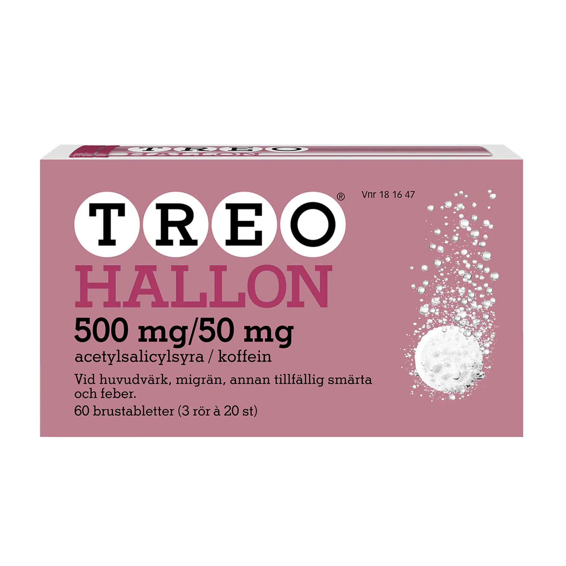 Treo Hallon 500 mg/50 mg 20 brustabletter 3 pack