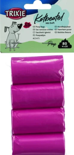 TRIXIE Bajspåsar Doft Rosa 4 x 20 st