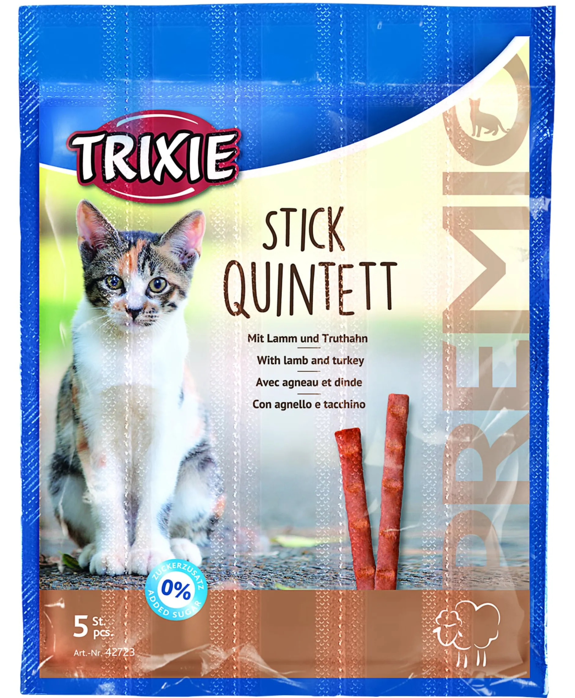 TRIXIE PREMIO Stick Quintett Lamm & Kalkon 5x5 g