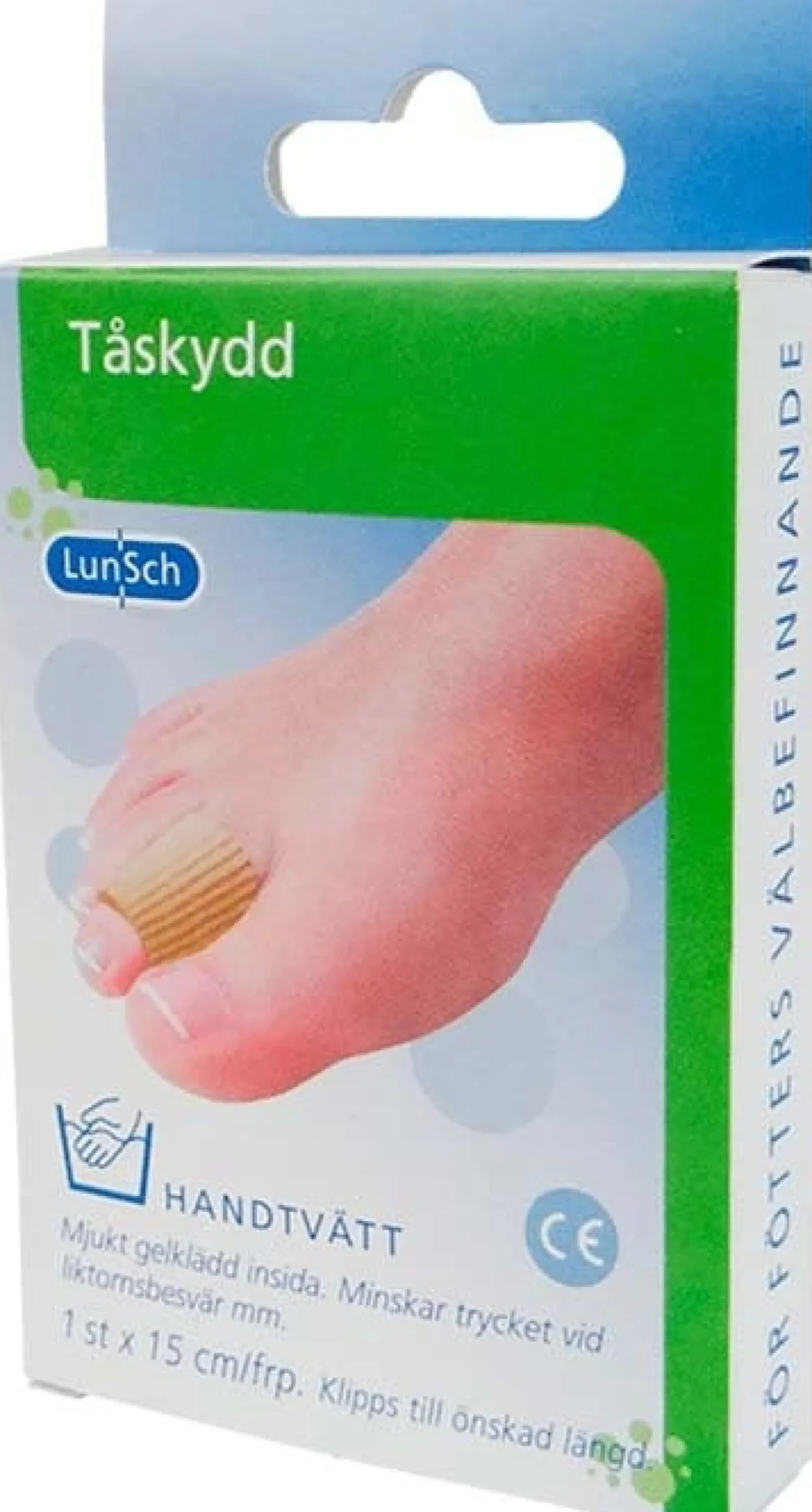 Tåskydd med gel-klädd insida