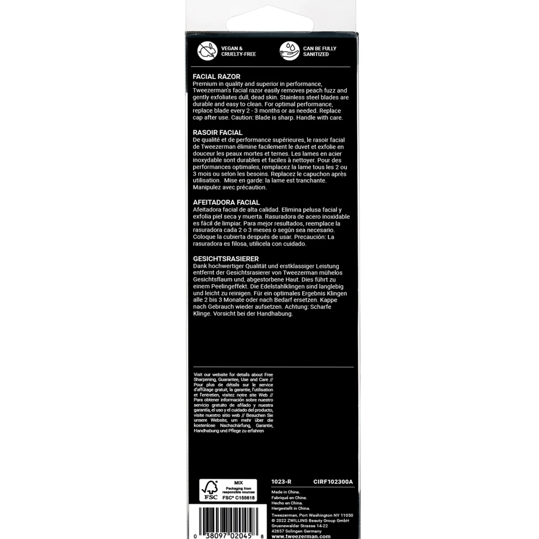 Tweezerman Facial Razor