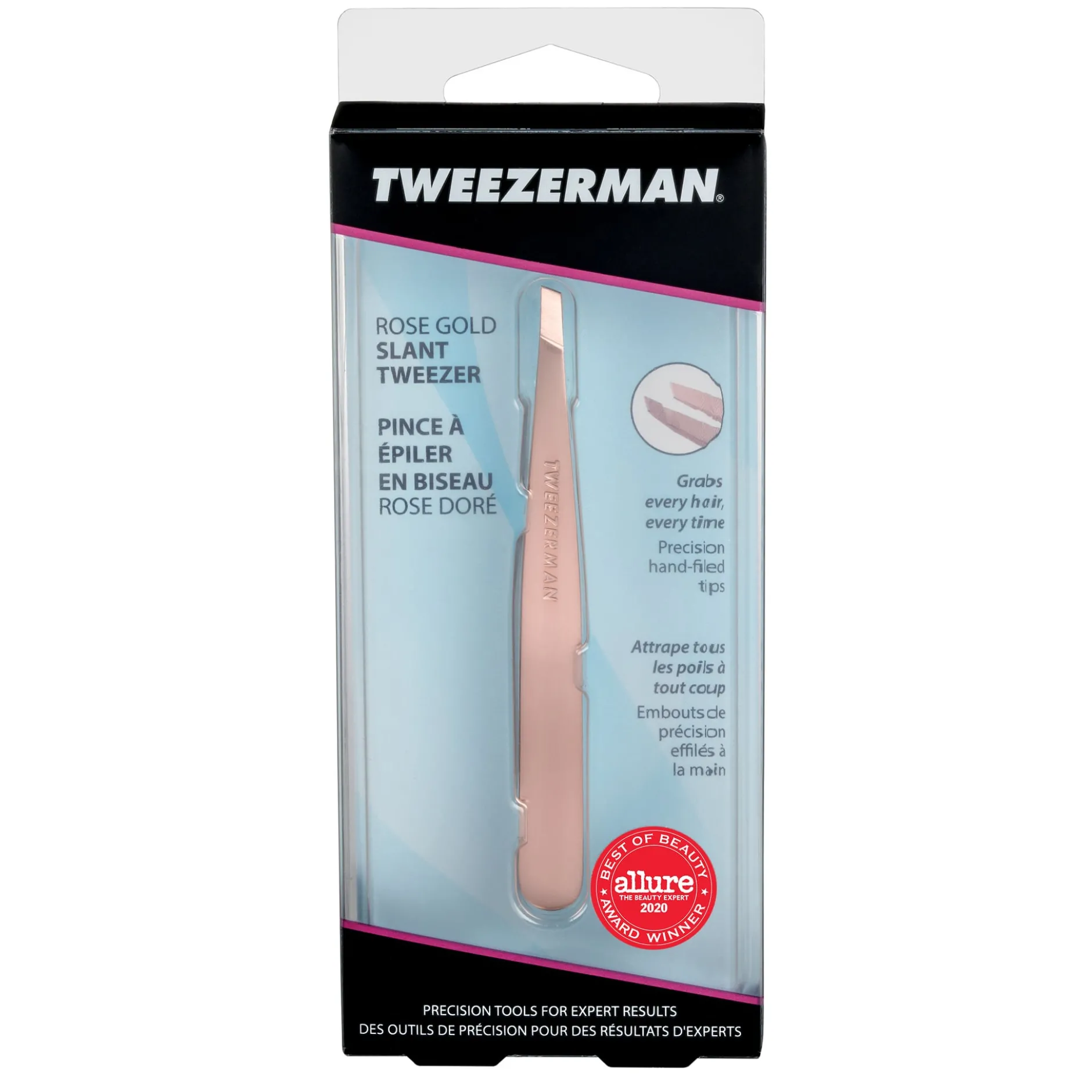 TWEEZERMAN Slant Tweezer Rose Gold 1st