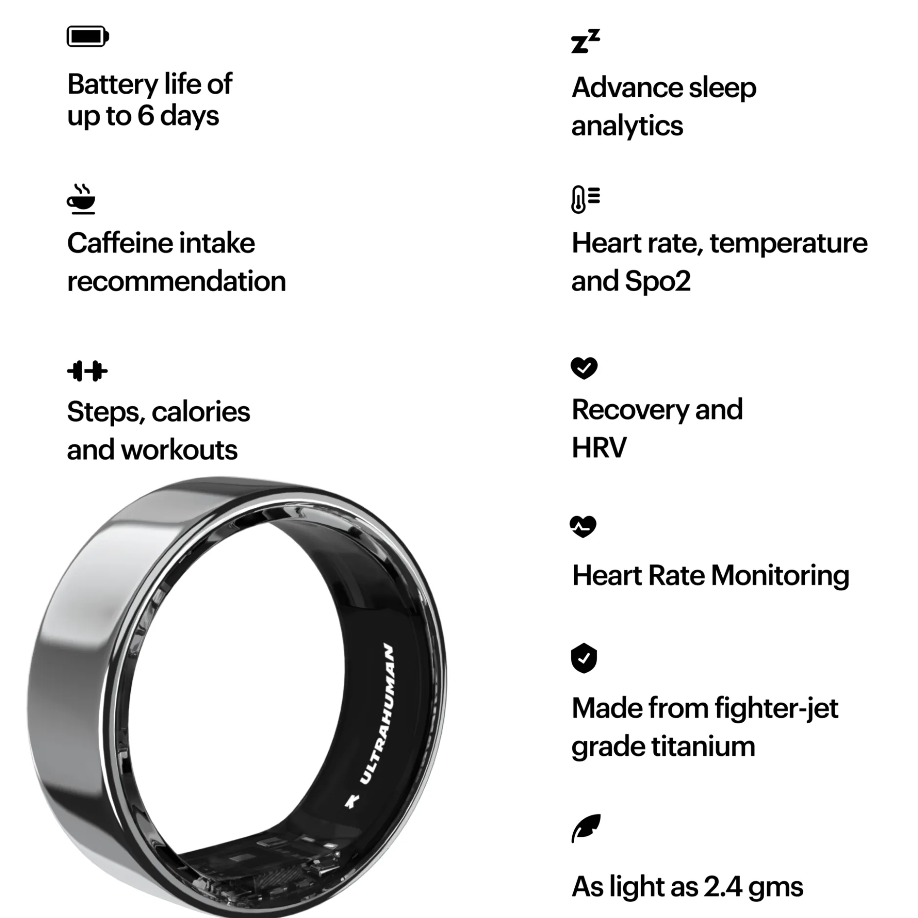 Ultrahuman Ring Air - Size-11 - Air Silver