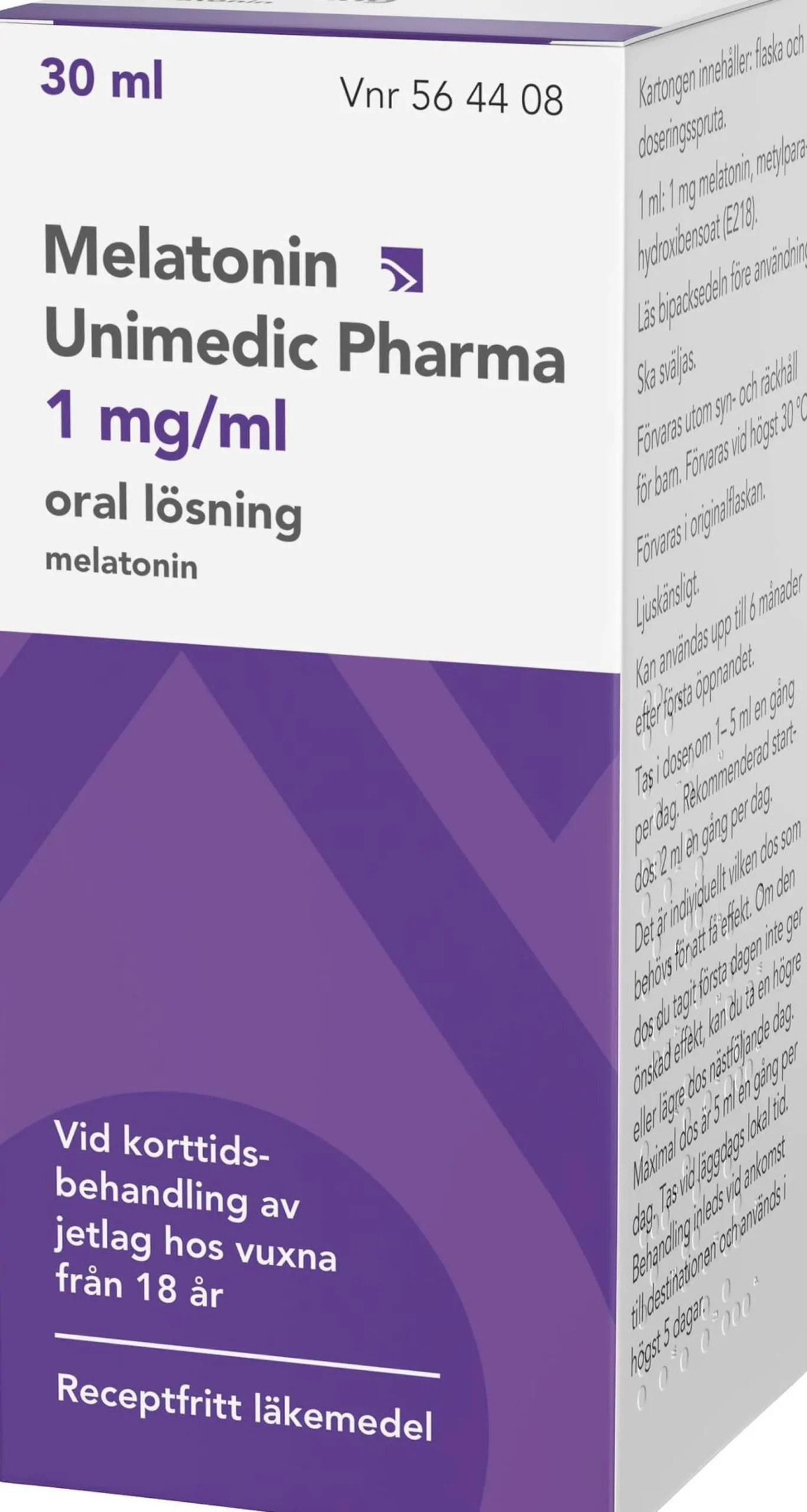 Unimedic Pharma Melatonin Oral Lösning 1 mg/ml