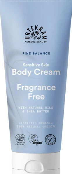 Urtekram Beauty Fragrance Free Sensitive Skin Body Cream 200 ml