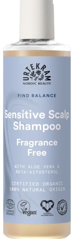 Urtekram Beauty Fragrance Free Shampoo 250 ml
