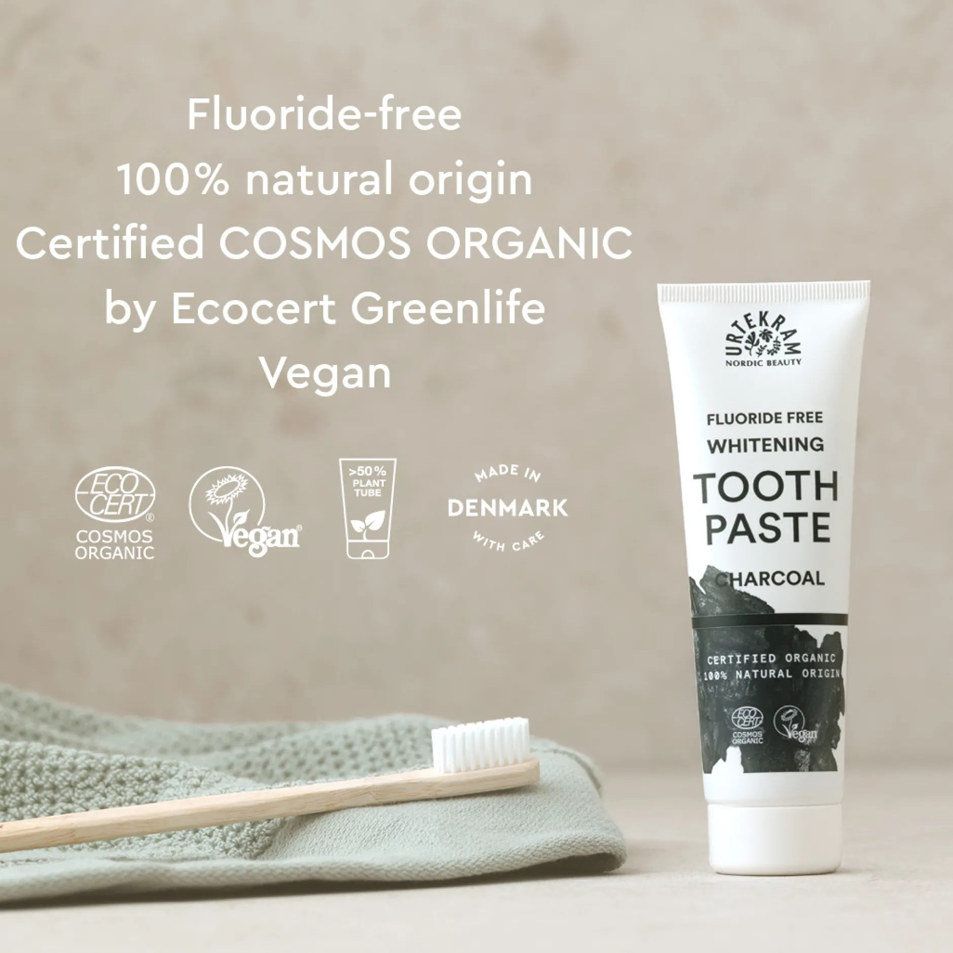 Urtekram Beauty Toothpaste Charcoal 75 ml