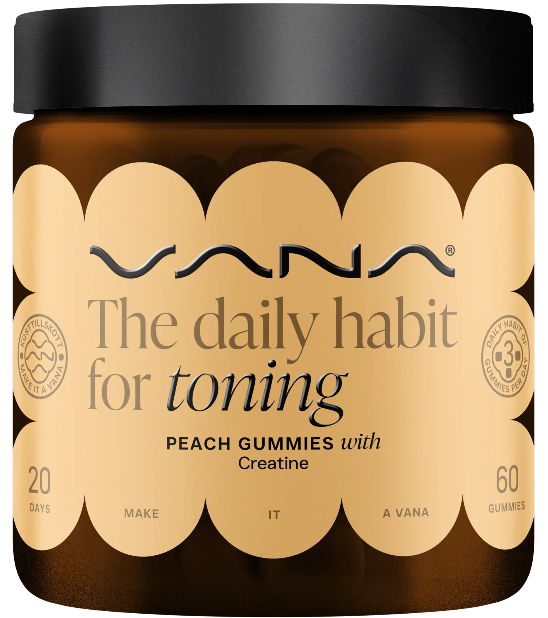VANA Toning - Creatine Peach 60 gummies